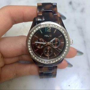 Relic Tortoise Shell Watch